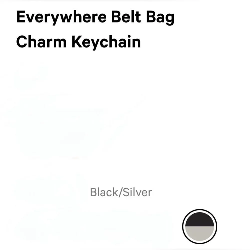 Everywhere Belt Bag Key Charm Black/Silver